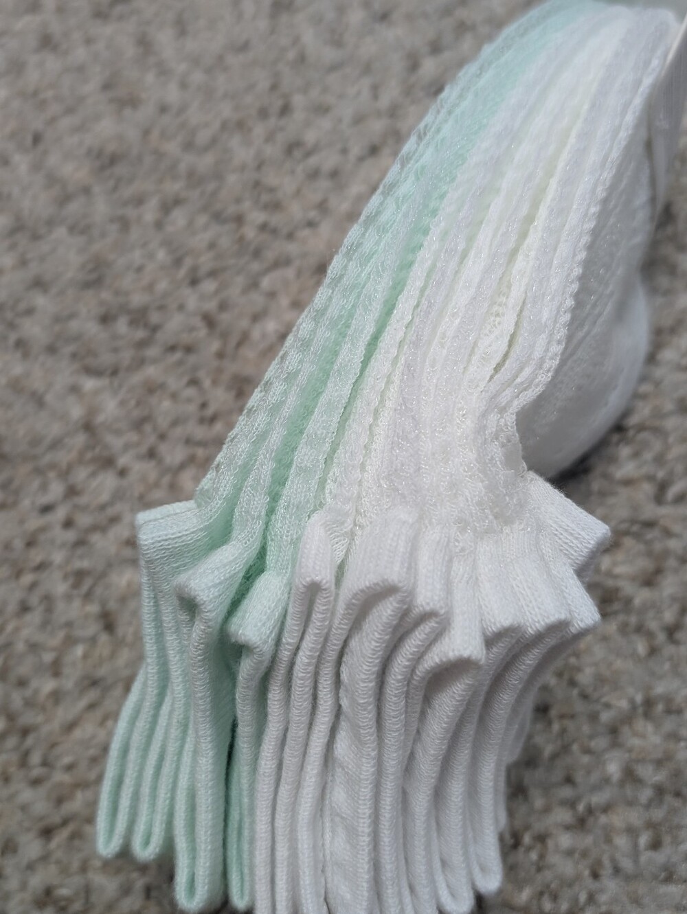 Sam Edelman Lace Cotton No Show Ankle Socks (6 Pairs) - Picture 5 of 6